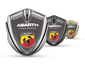 Fiat Abarth Metal Domed Emblem Tuning Design Shiny Max